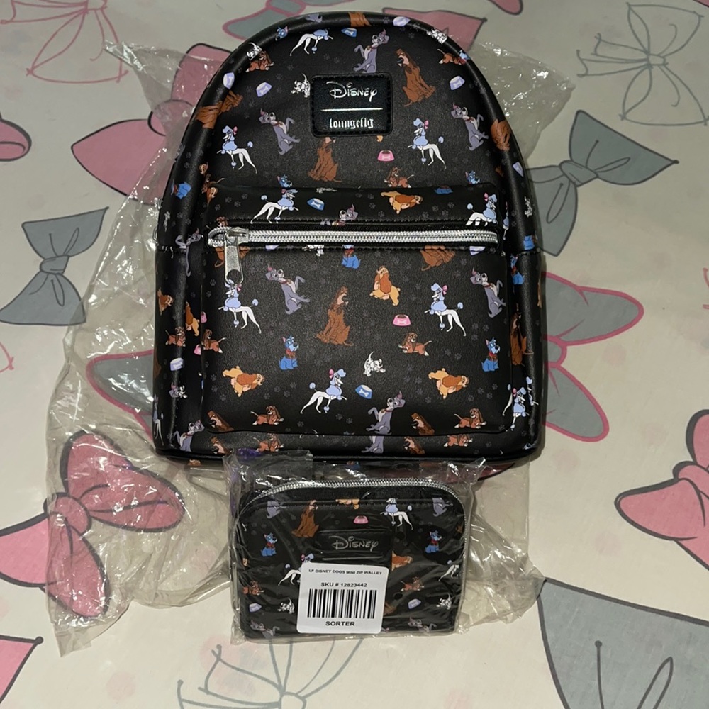 Disney Loungefly backpack and wallet